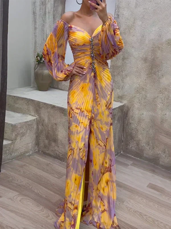 Amelia Elegant Dress with V-Neck - Elena Harper