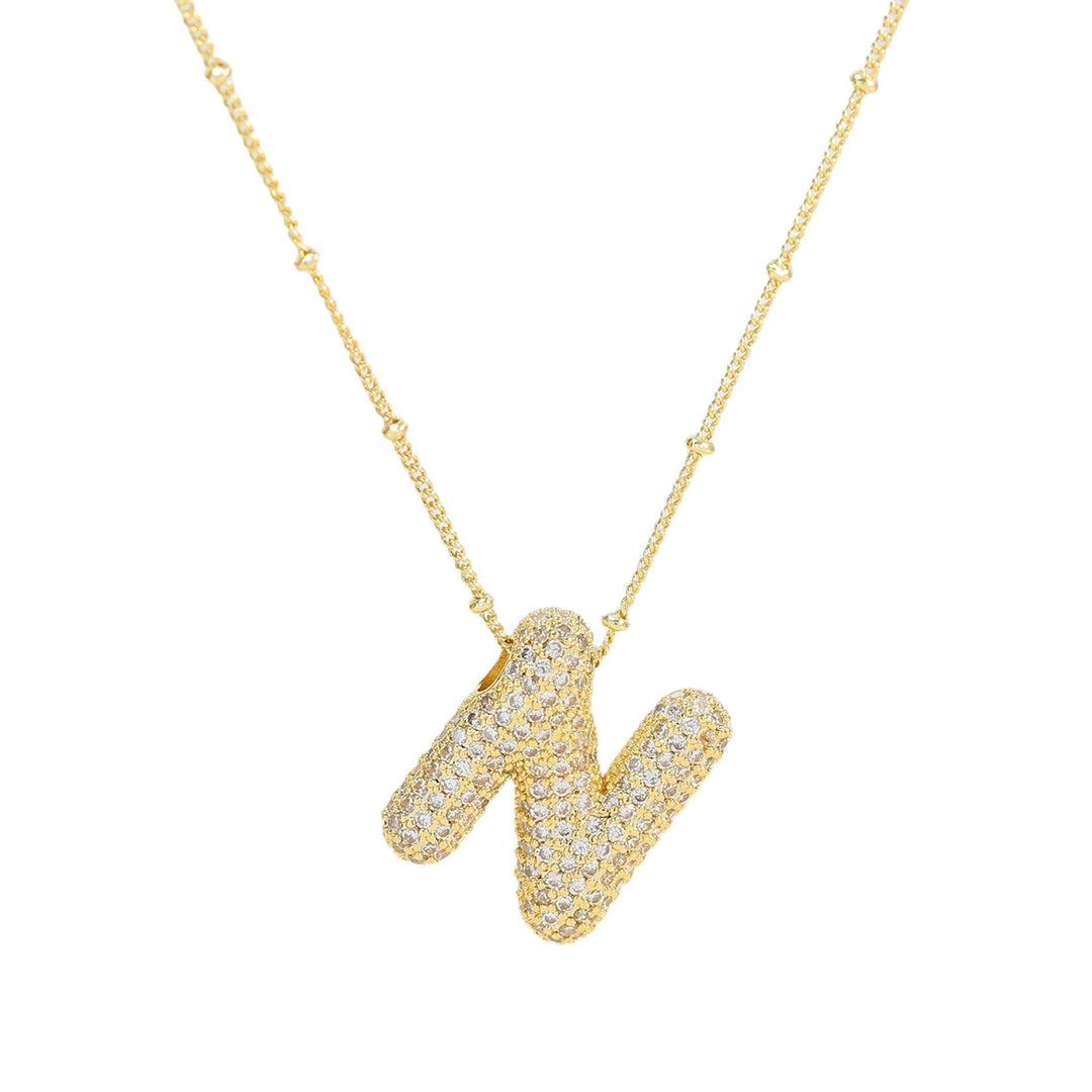 Savannah | Diamond Bubble Letter Necklace