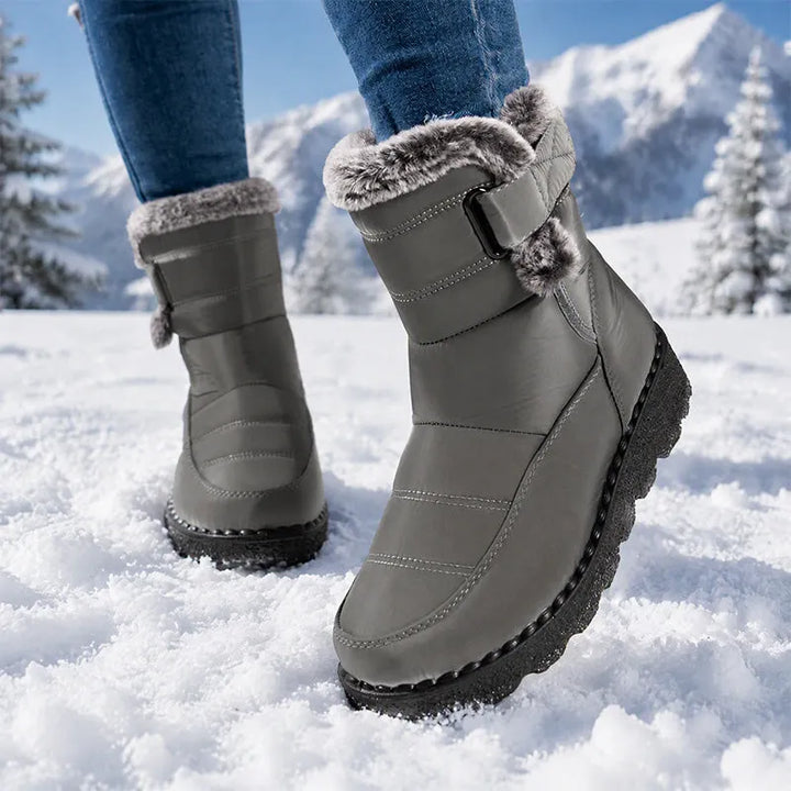 Adina Plush Trim Winter Ankle Boots - Elena Harper