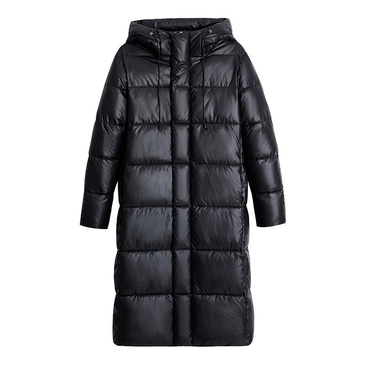 Long Quilted Effect Jacket for Women - Eryndel