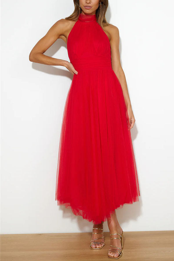 Women's Elegant Long Skirt Midi Dress