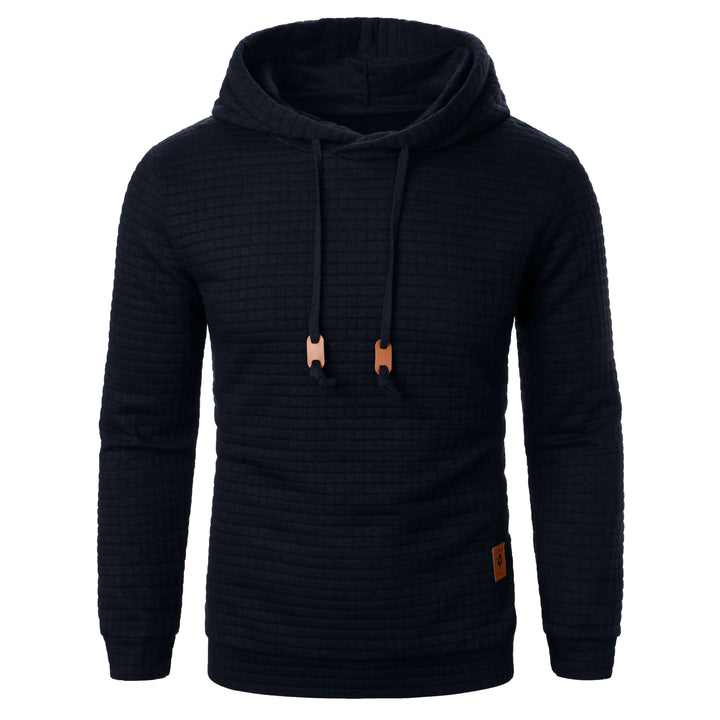 Men's Casual Check Pattern Hoodie