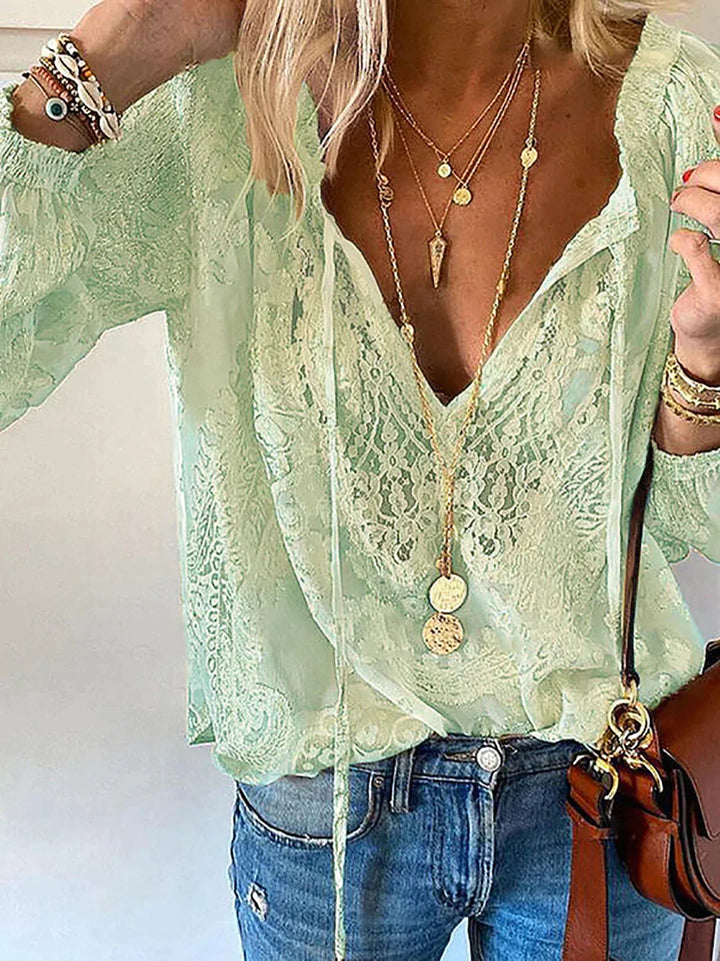 Kiki – Unique Blouse with Lace Details