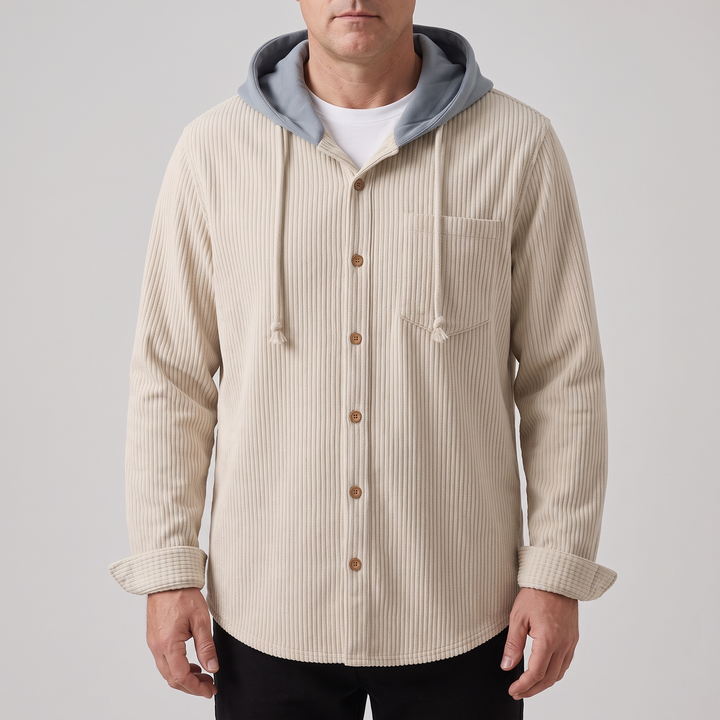 Kevin | Casual and Robust Men's Corduroy Hoodie