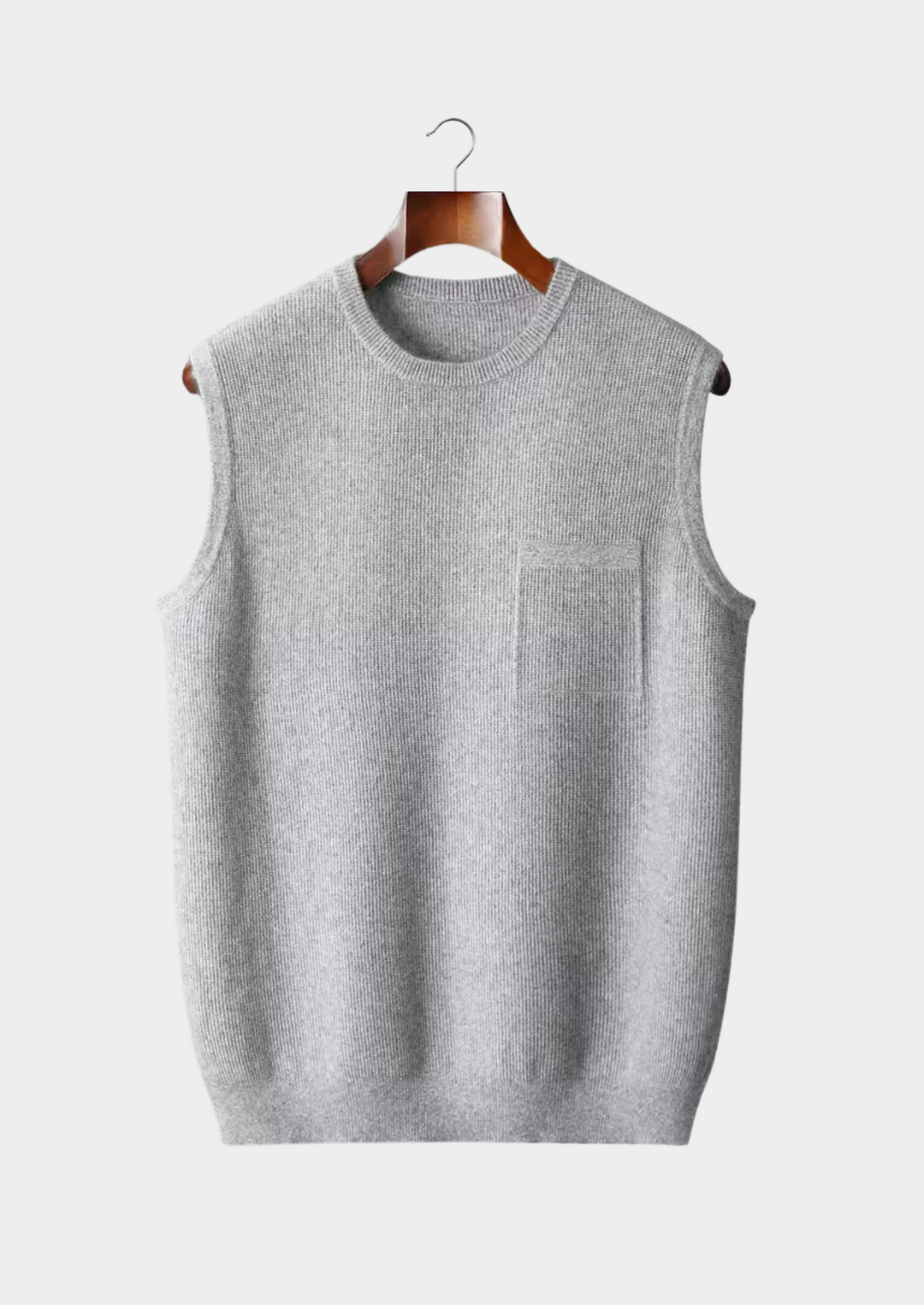 100% CASHMERE CREWNECK VEST