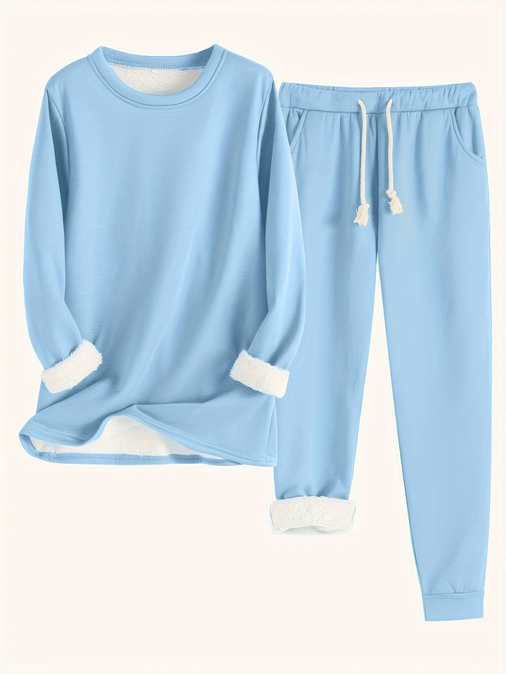 Riley Complete Lounge Set In Fleece With Lining - Elena Harper