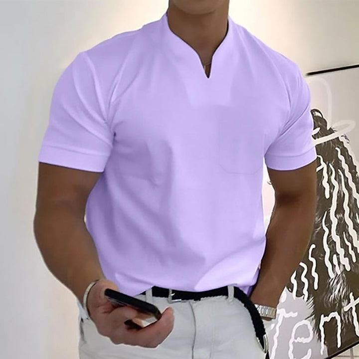 David | Modern Men's Polo Shirt with Textured Collar