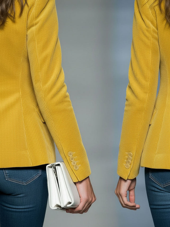 Retro Corduroy One-button Blazer