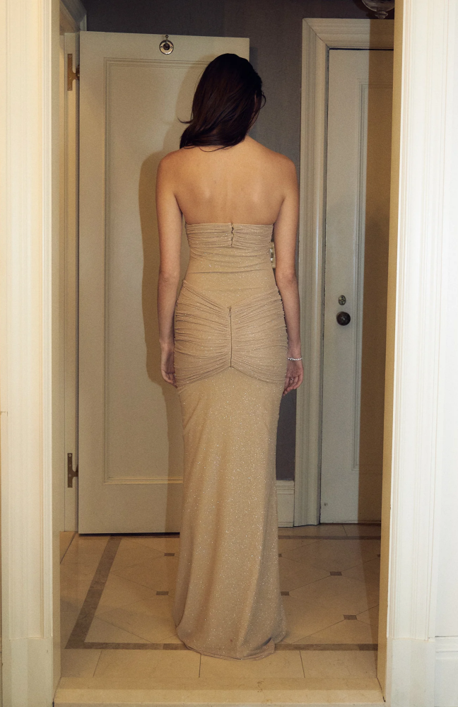 Glow Celestial Shimmer Dress, view 9 - Elena Harper