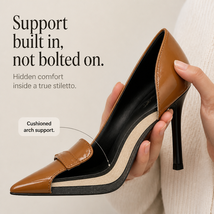 Duvall Poise Pointed-Toe Cushioned Stiletto Pumps - Elena Harper