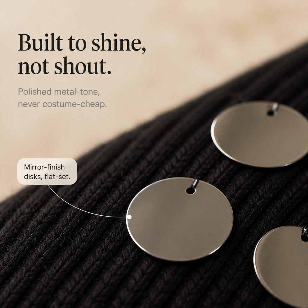 Diskelle Metallic Disk Wrap Cardigan - Elena Harper