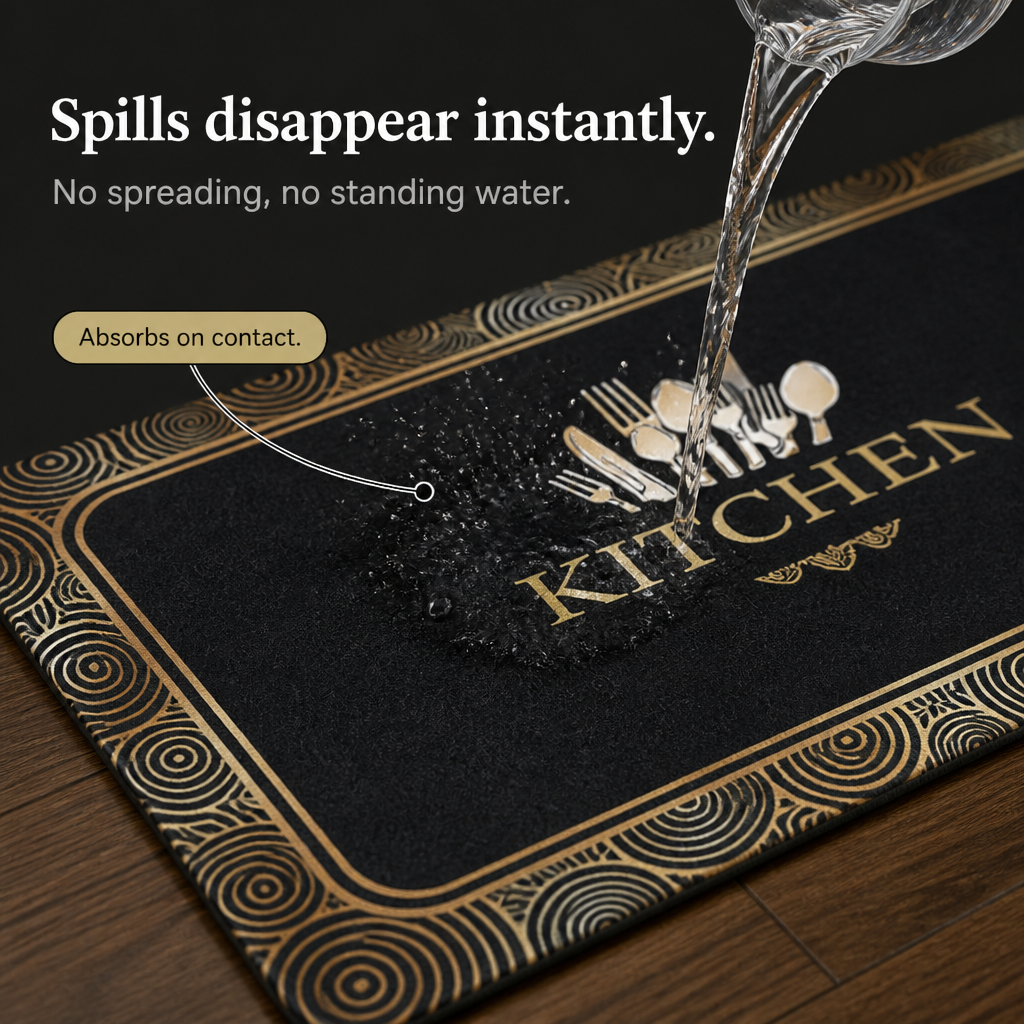 Dryhaven Absorbent Printed Kitchen Mat Set - Elena Harper