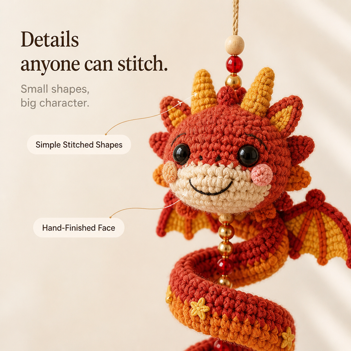 Dracora – Spiral Dragon Crochet Ornament Kit