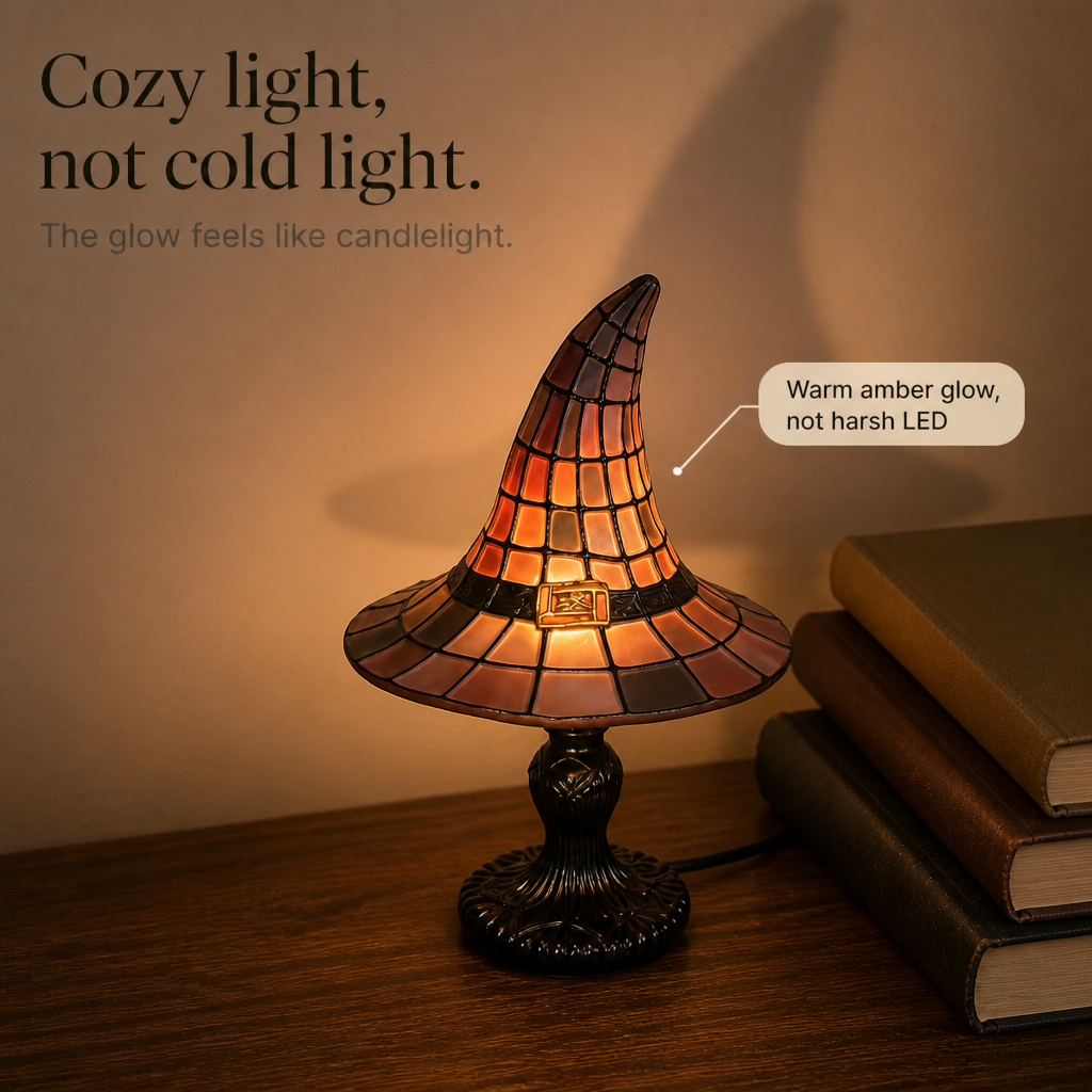 Duskwick Witch Hat Silhouette Table Lamp - Elena Harper