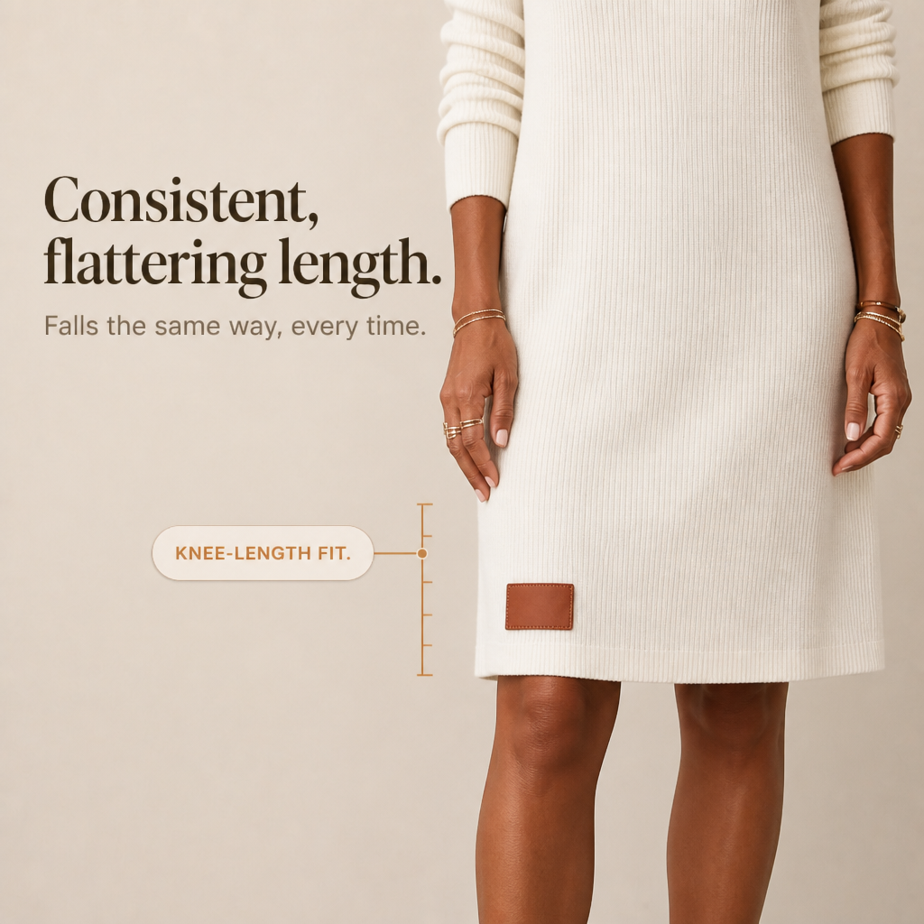 Draperie Cowl-Neck Ribbed Knit Sweater Dress - Elena Harper