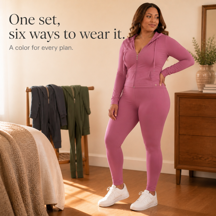 Denimova Faux Patchwork Stretch Tracksuit - Elena Harper