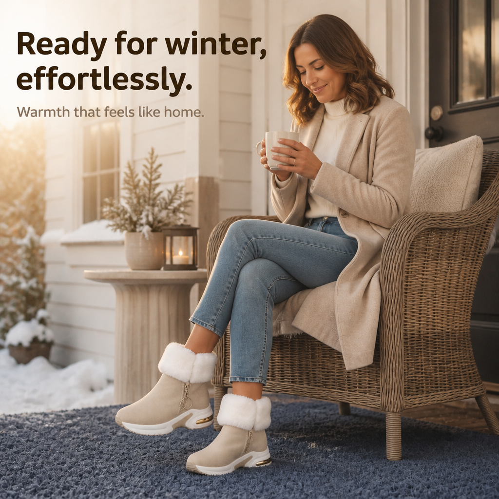 CozyLift Plush-Cuff Zip-Up Ankle Boots - Elena Harper