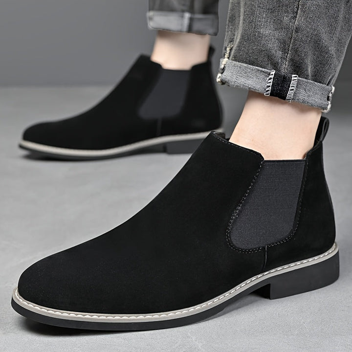 Men's Chelsea Boots Elastic Side Pull-On Ankle Boot