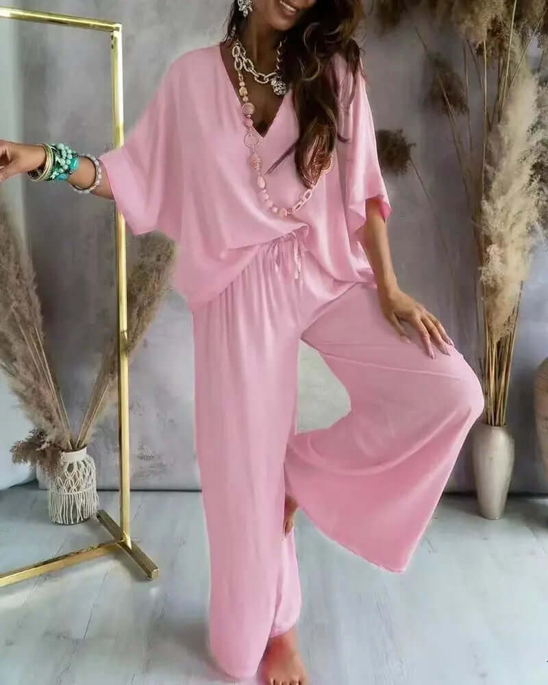 Women's Lightweight Two-Piece Summer Set, view 7 - Elena Harper