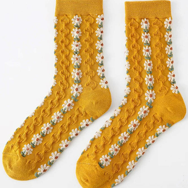 Lot of 5 Pairs of Flower Socks, view 5 - Elena Harper