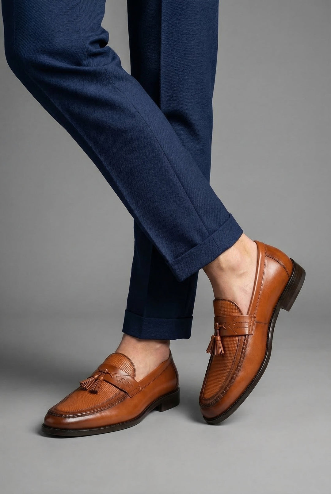 Men's Slip-On Moccasins Montarello Woven with Tassels