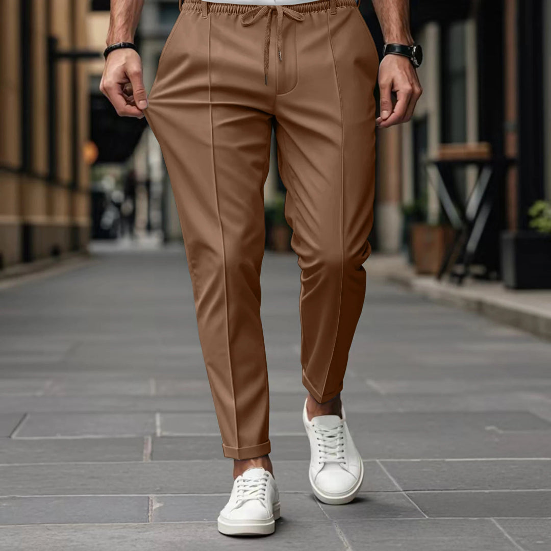 LAURENT MONACO | SLIM FIT CHINO PANTS WITH DRAWSTRING FOR MEN