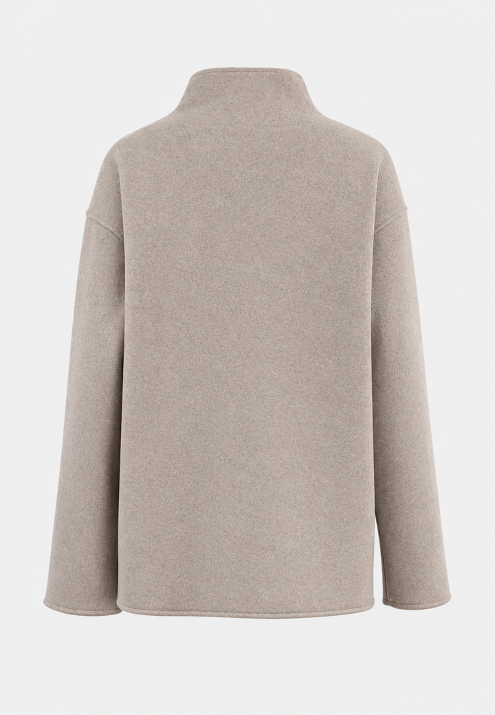 Short Women's Double-Breasted Jacket with Round Neck - Esmée