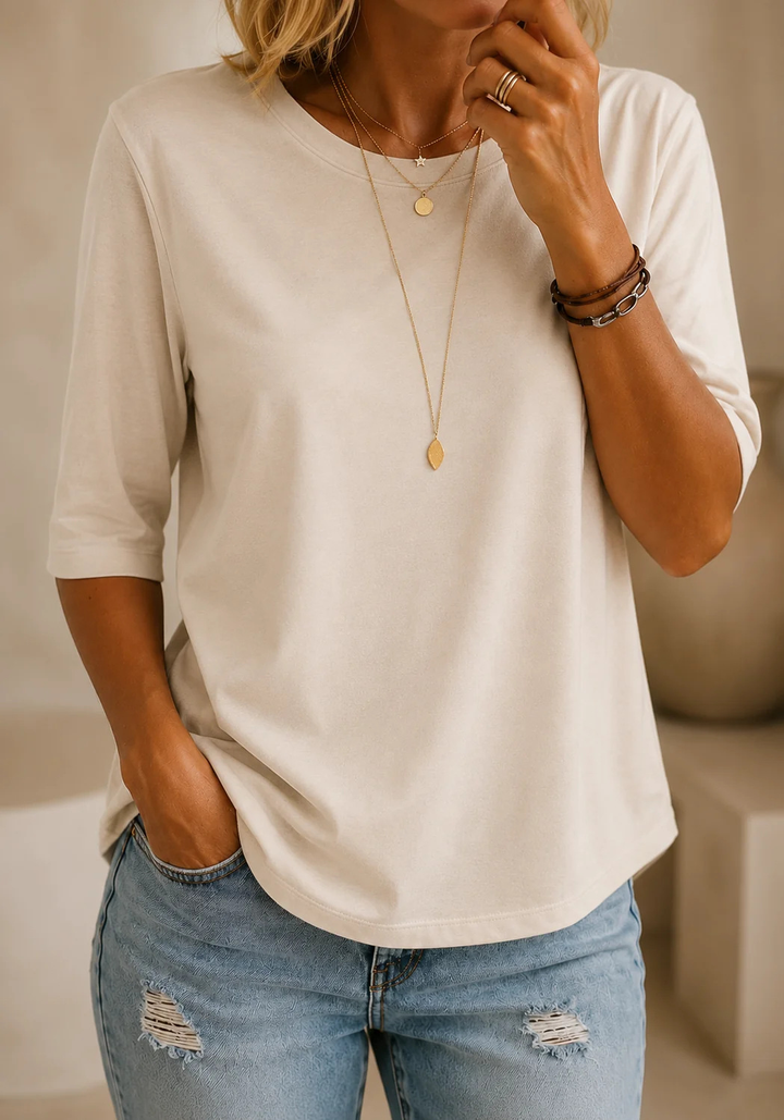 Chiara Comfortable Everyday Half Sleeve T-Shirt - Elena Harper