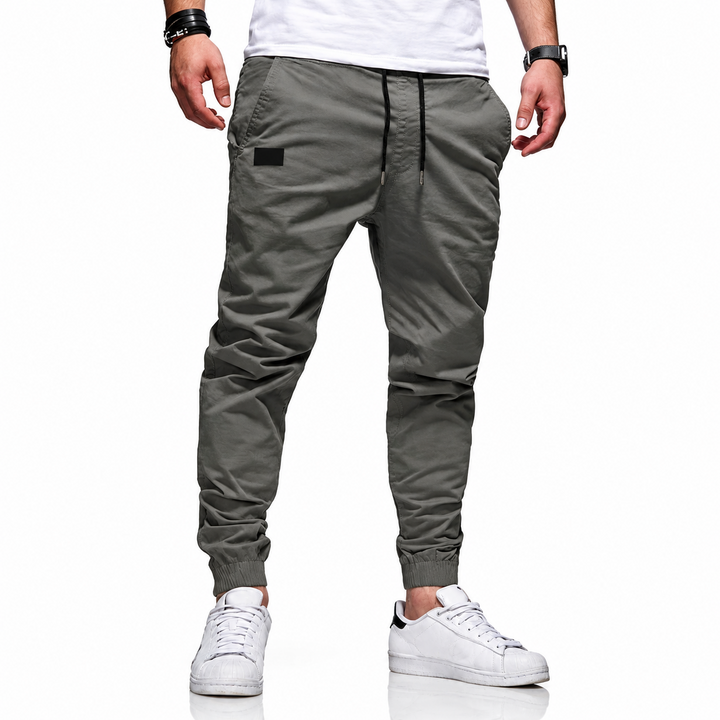 Lonan Casual Jogging Pants with Drawstring, view 2 - Elena Harper