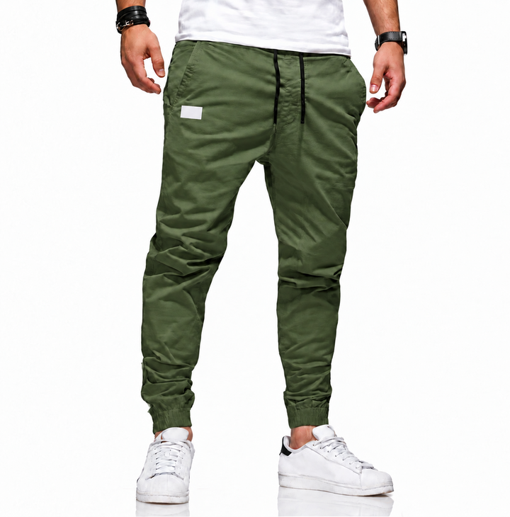 Lonan Casual Jogging Pants with Drawstring, view 3 - Elena Harper
