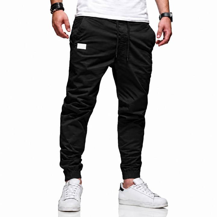 Lonan Casual Jogging Pants with Drawstring, view 4 - Elena Harper