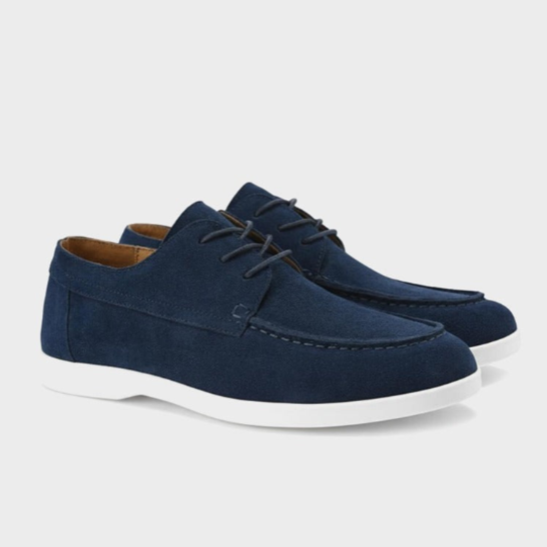 Men's Lace-Up Shoes with Moccasin Toe