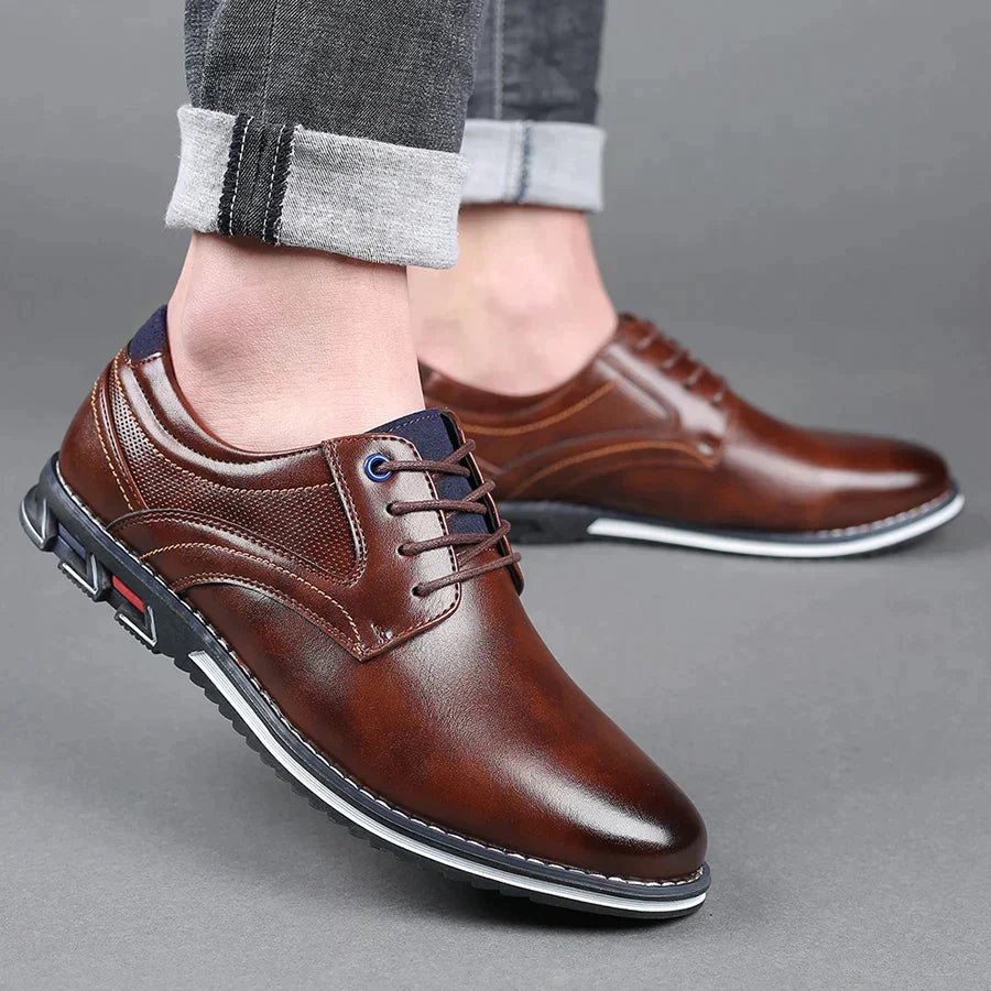 Men's Lace-Up Shoes with Thick Sole