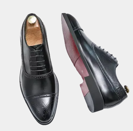Men's Lace-Up Shoes with Straight Toe