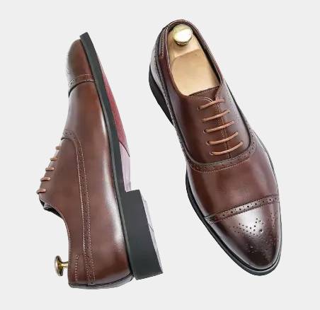 Men's Lace-Up Shoes with Straight Toe