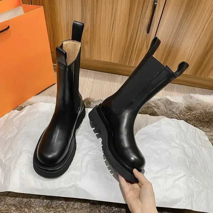 Chelsea Boots for Women with Elastic Insert and Non-Slip Soles