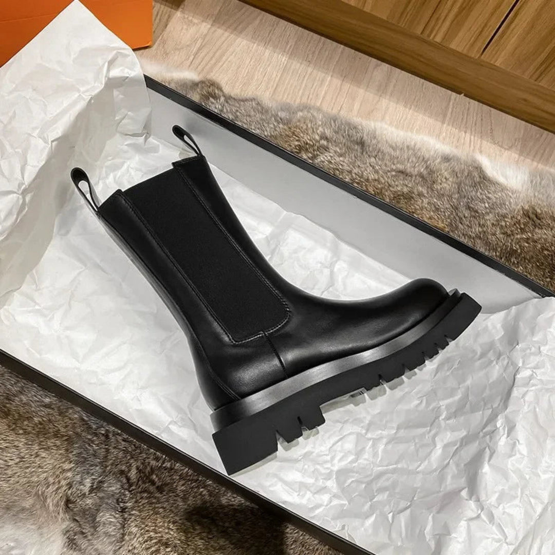 Chelsea Boots for Women with Elastic Insert and Non-Slip Soles