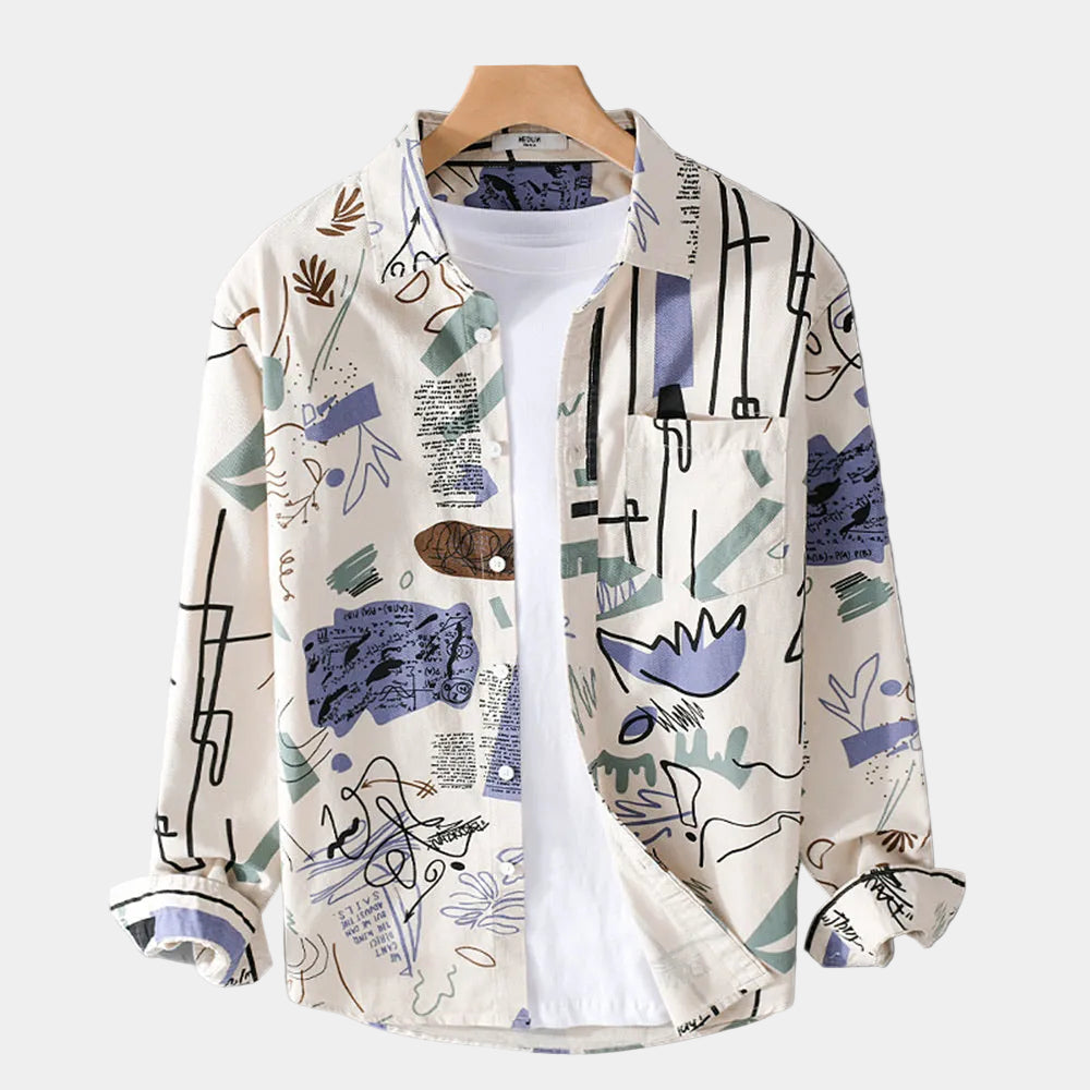 Men's Shirt with Artistic Print