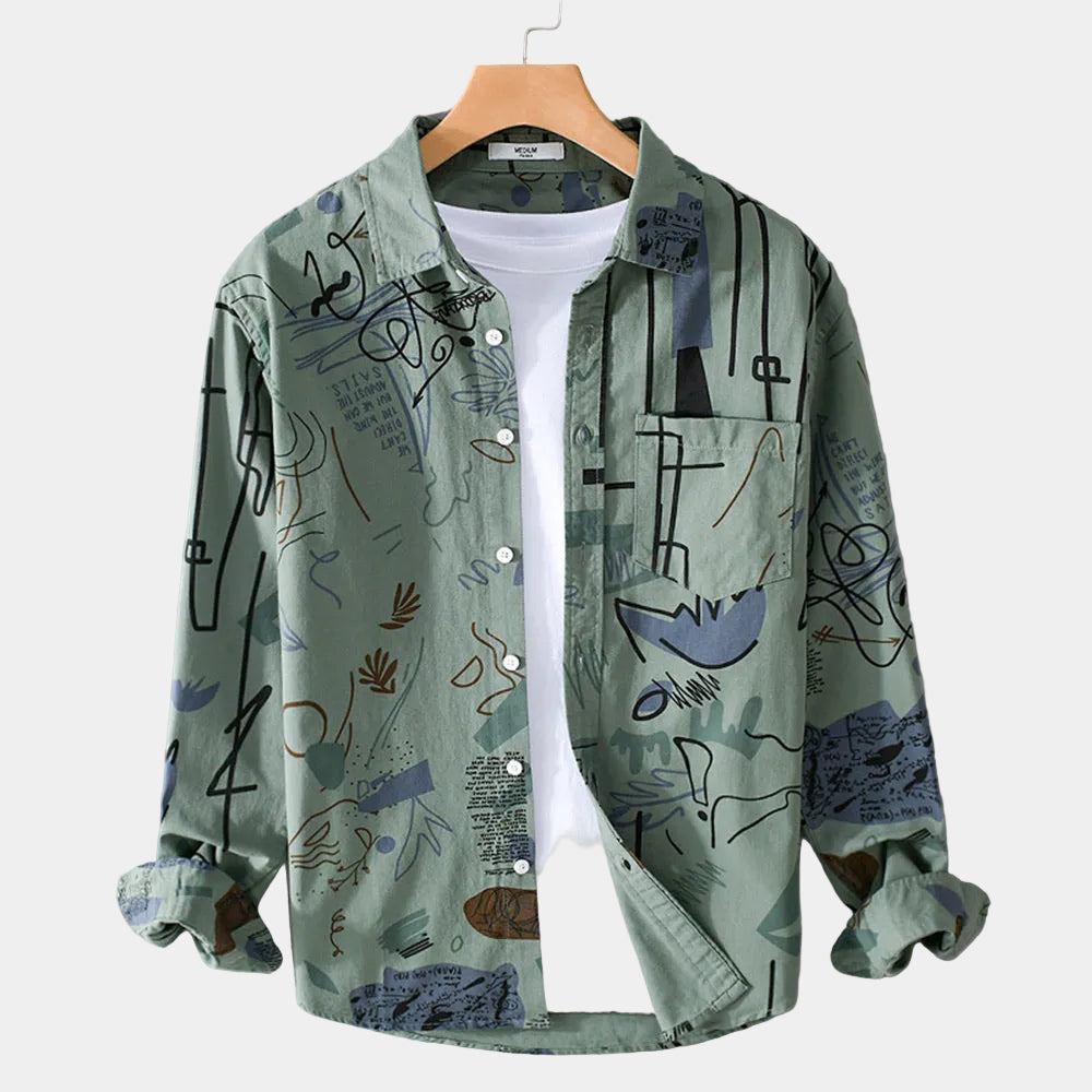 Men's Shirt with Artistic Print