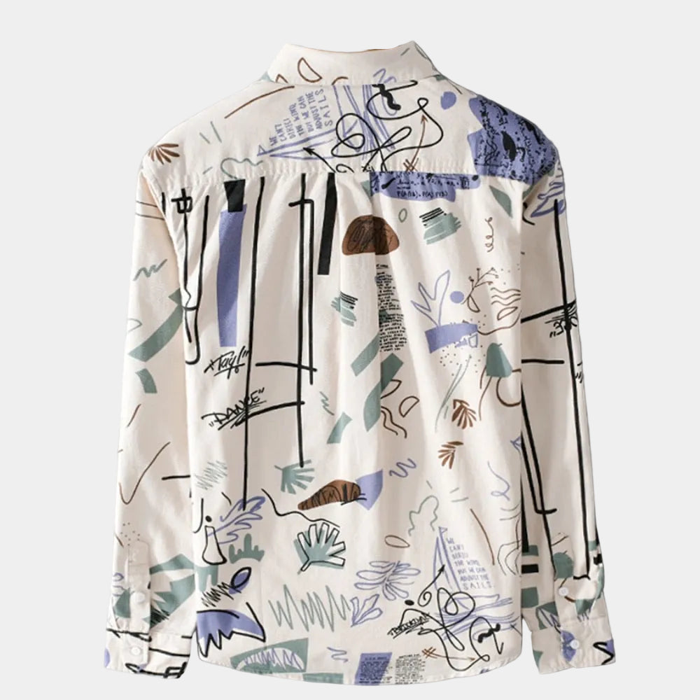 Men's Shirt with Artistic Print