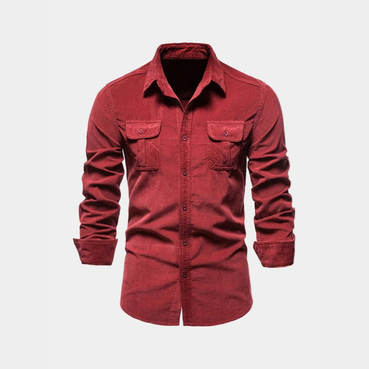 Men's Button-Up Shirt with Pockets - Elena Harper