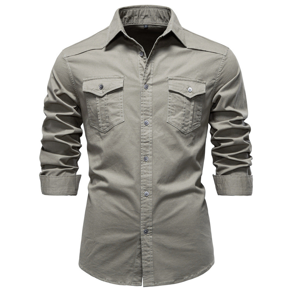 Men's Shirt with Two Buttoned Chest Pockets