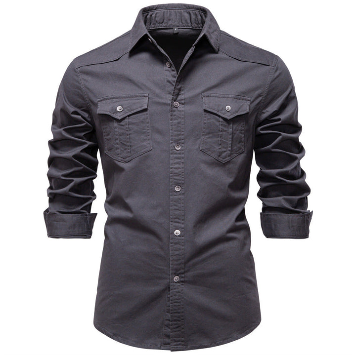 Men's Shirt with Two Buttoned Chest Pockets