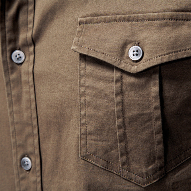 Men's Shirt with Two Buttoned Chest Pockets