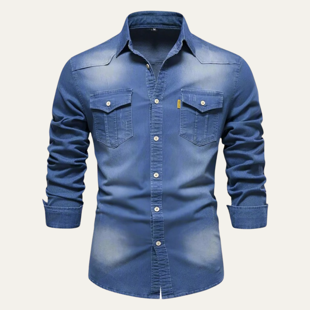 Men's Buttoned Chest Pocket Shirt - Elena Harper
