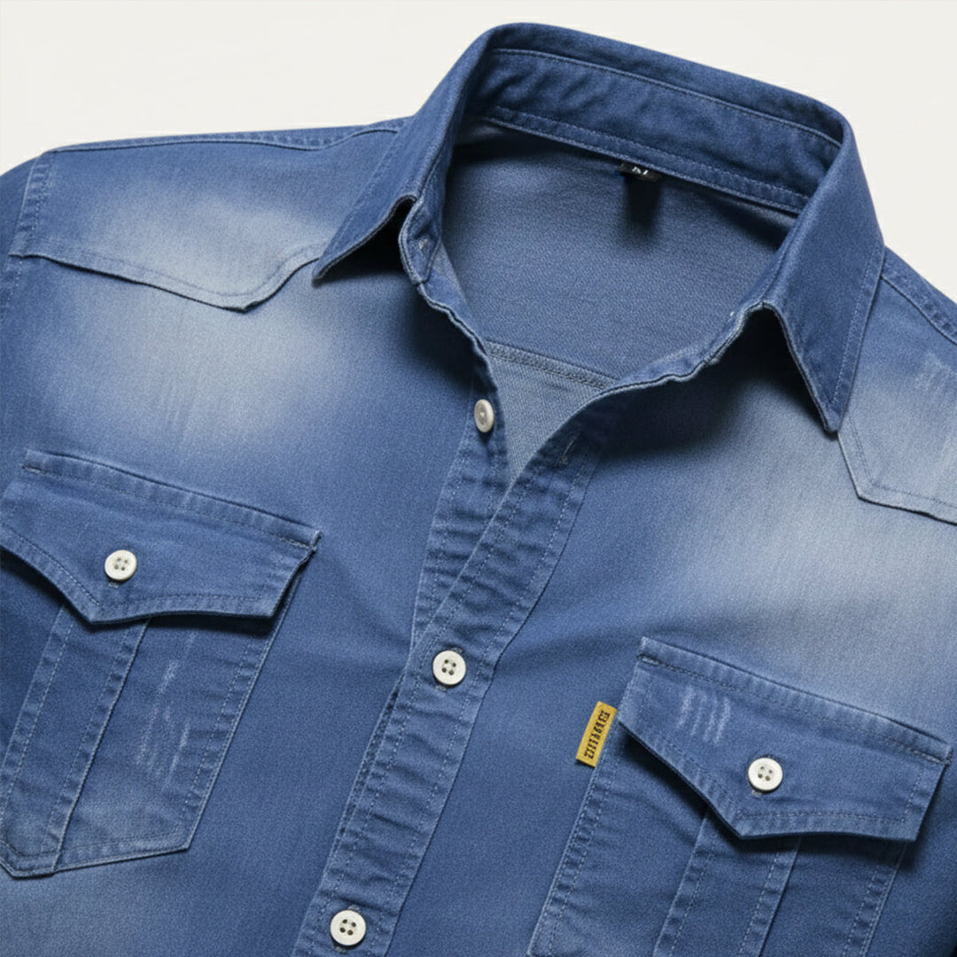 Men's Buttoned Chest Pocket Shirt - Elena Harper
