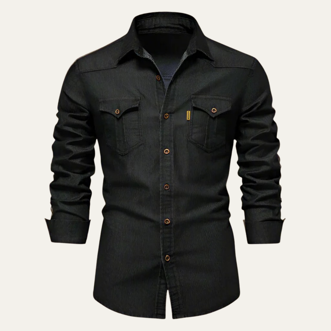 Men's Buttoned Chest Pocket Shirt - Elena Harper