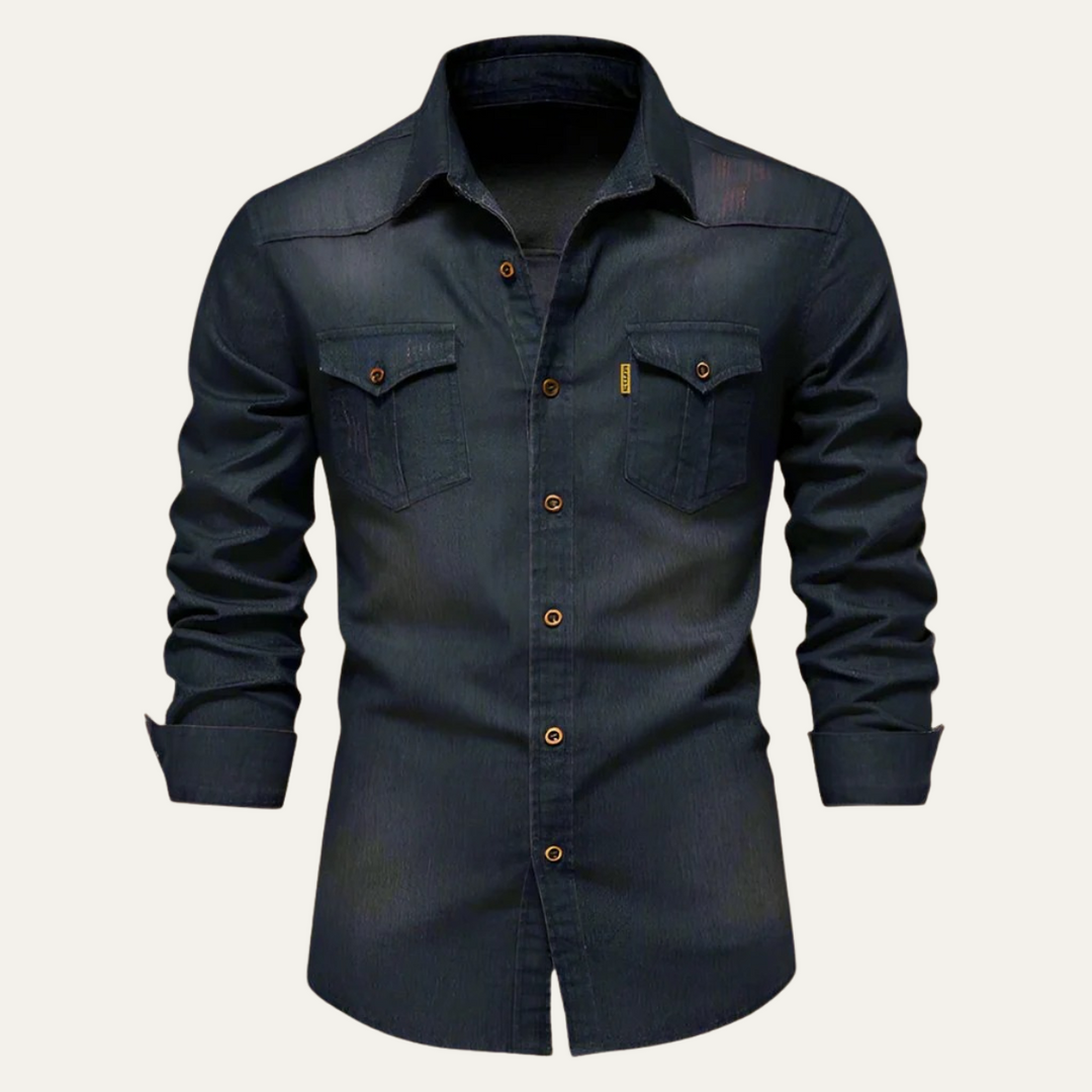 Men's Buttoned Chest Pocket Shirt - Elena Harper