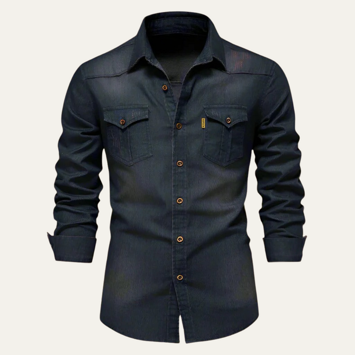 Men's Buttoned Chest Pocket Shirt - Elena Harper