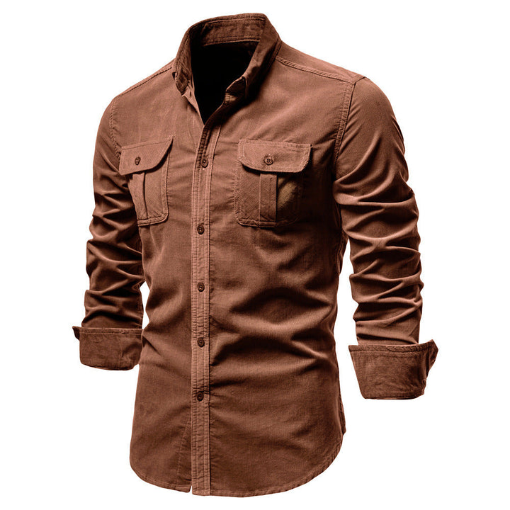Men's Button-Down French Collar Long Sleeve Shirt